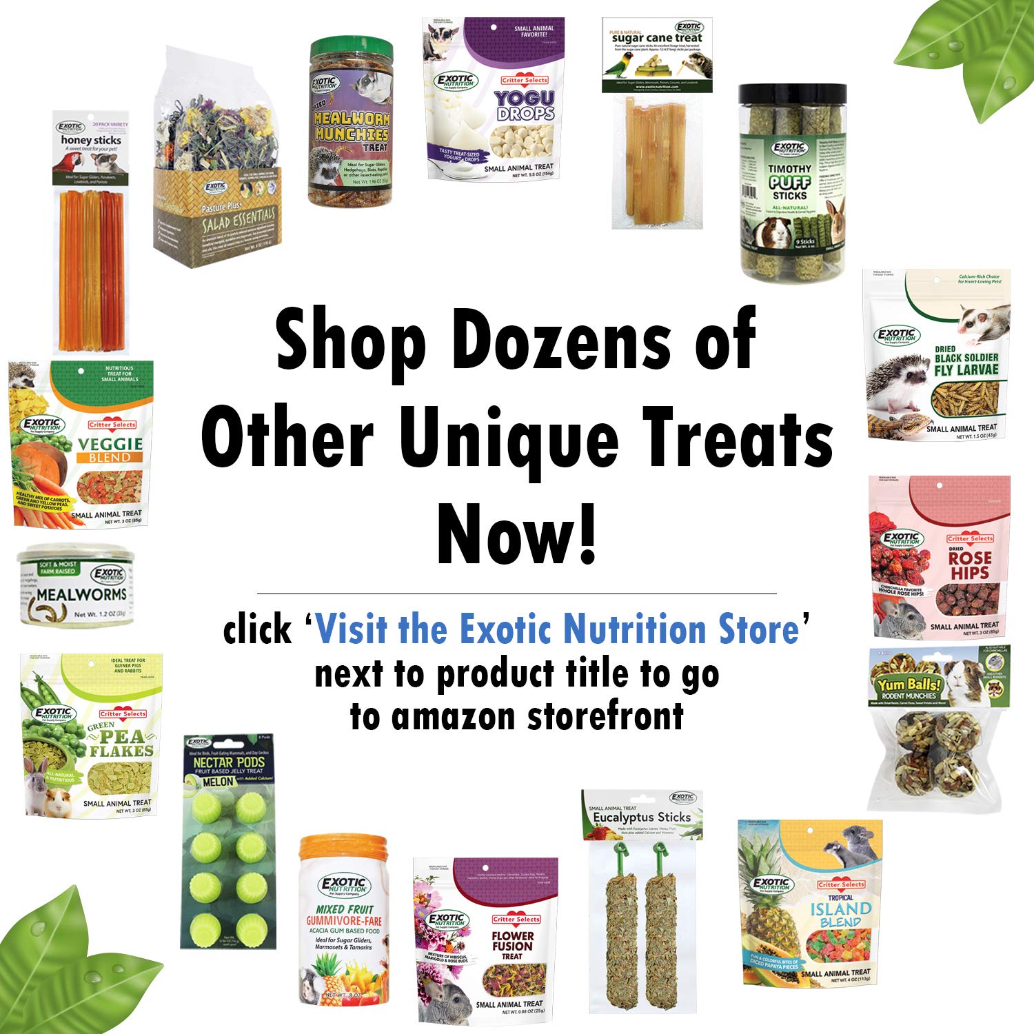 Exotic Nutrition empaque resistente con mordedores listos para uso diario