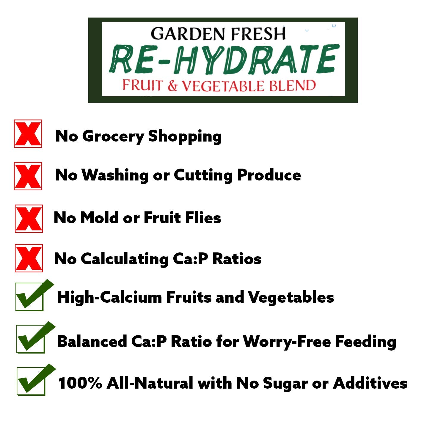 Garden Fresh Re-Hydrate, apto para mascotas pequeñas y variedad de dietas.