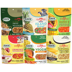 Exotic Nutrition gusanos de harina secos: recompensa nutritiva para roedores y pequeños mamíferos.