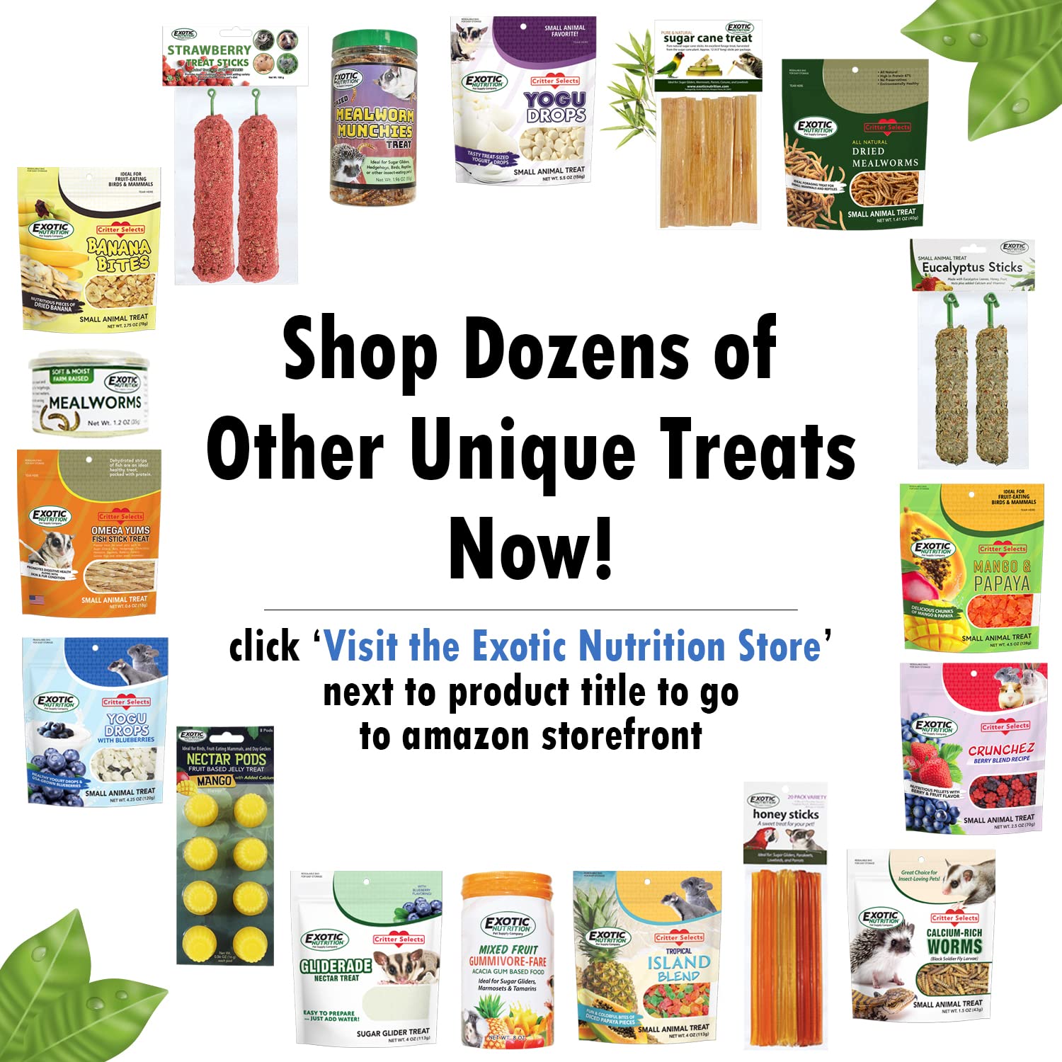 Exotic Nutrition Muncher Mix: envase práctico para almacenamiento a temperatura ambiente.