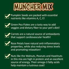 Exotic Nutrition Muncher Mix: pétalos de rosa para aroma suave y relajación.