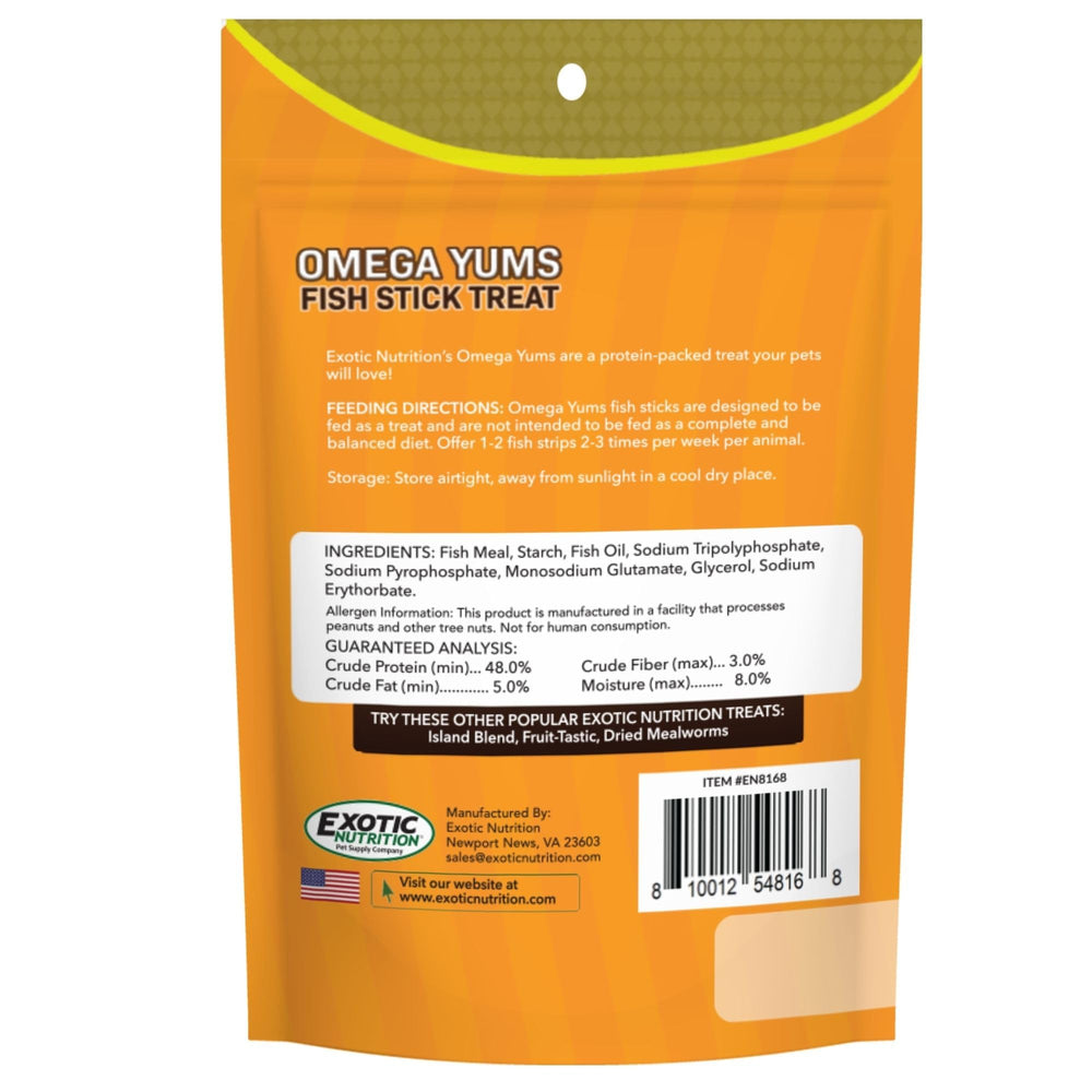 Omega Yums Exotic Nutrition, opción de variedad para dietas de pequeños roedores.