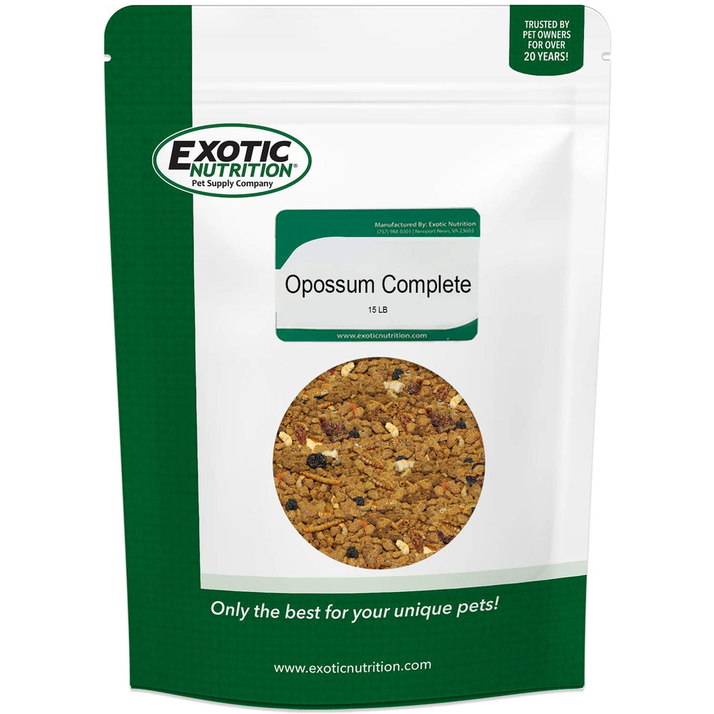 Exotic Nutrition Opossum Complete: frutas secadas para sabor y micronutrientes.