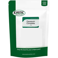 Exotic Nutrition Opossum Complete: gránulos de dieta completa para zarigüeyas, fuente de proteína y calcio.