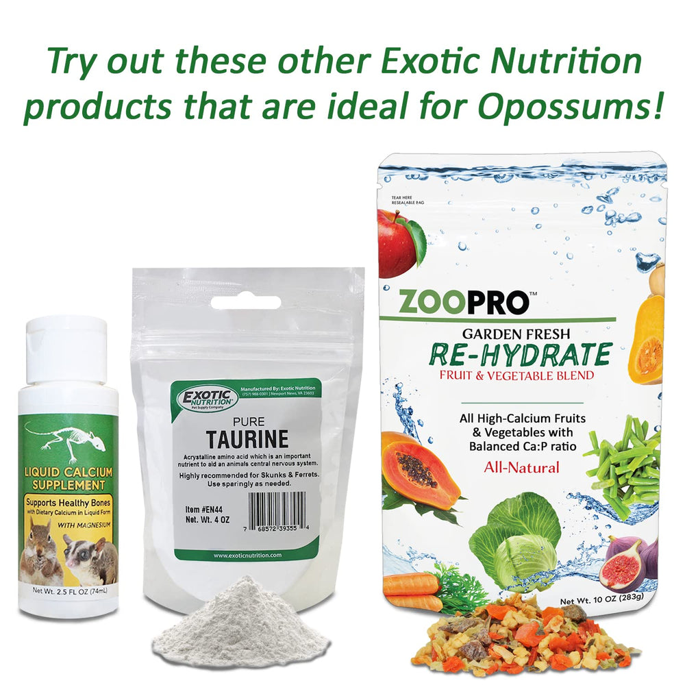 Exotic Nutrition Opossum Complete: ingredientes naturales para una alimentación limpia.