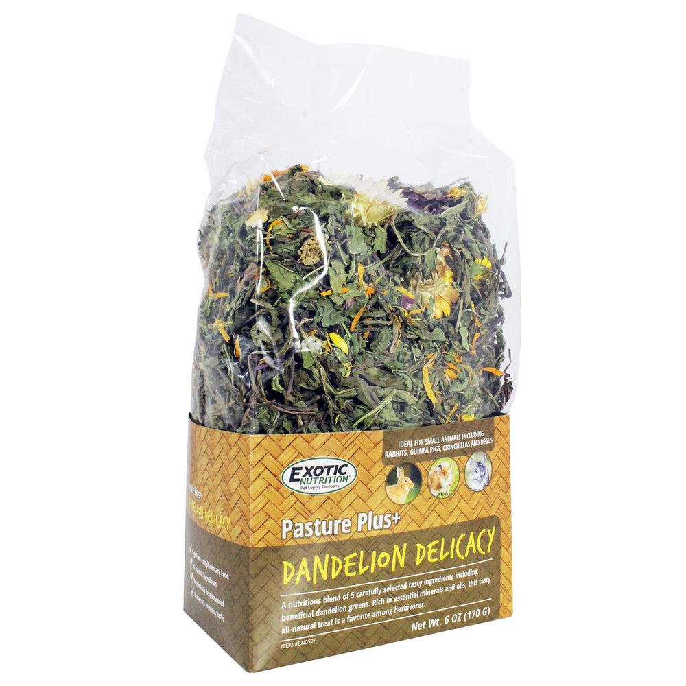 Pasture Plus+ Dandelion Delicacy, flores secas para premios diarios de roedores