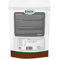 Fórmula sin colorantes ni sabores artificiales, Exotic Nutrition para perros de la pradera.