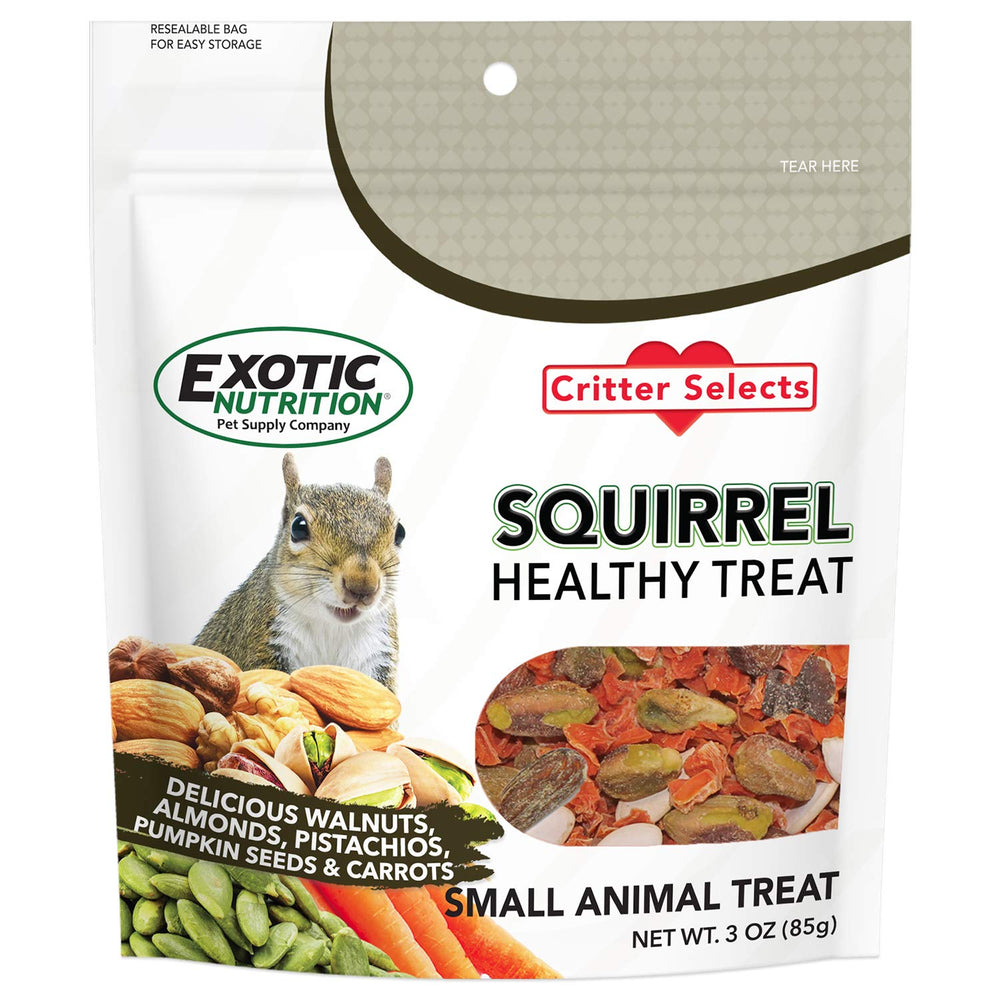 Golosina Exotic Nutrition para ardillas con nueces y almendras, ideal para enriquecimiento diario