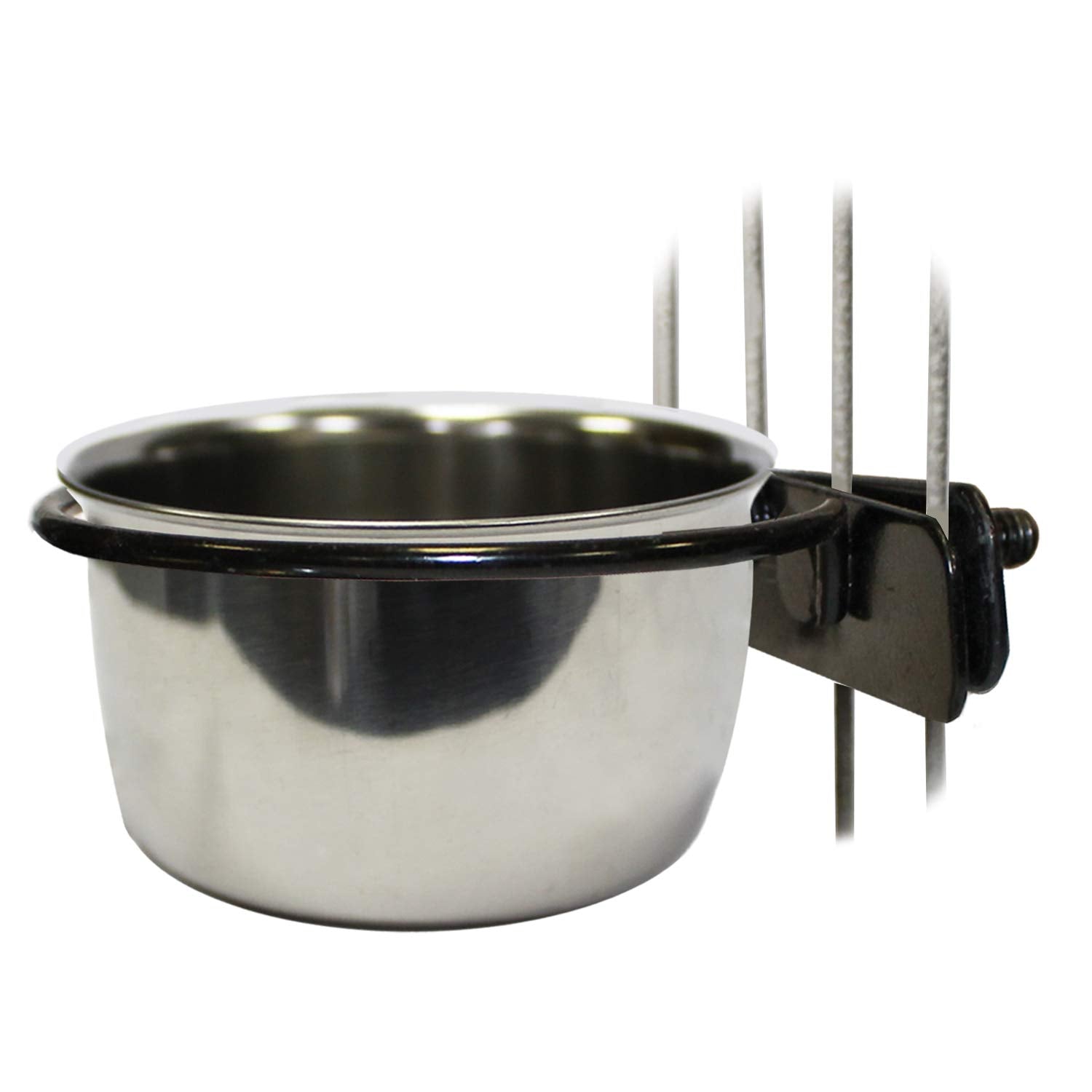 Taza con percha para pequeños animales, facilita acceso a alimento y descanso durante la comida.