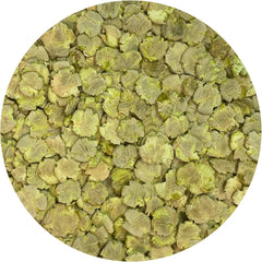 Exotic Nutrition textura suave de copos de guisante verde para una ingesta fácil.