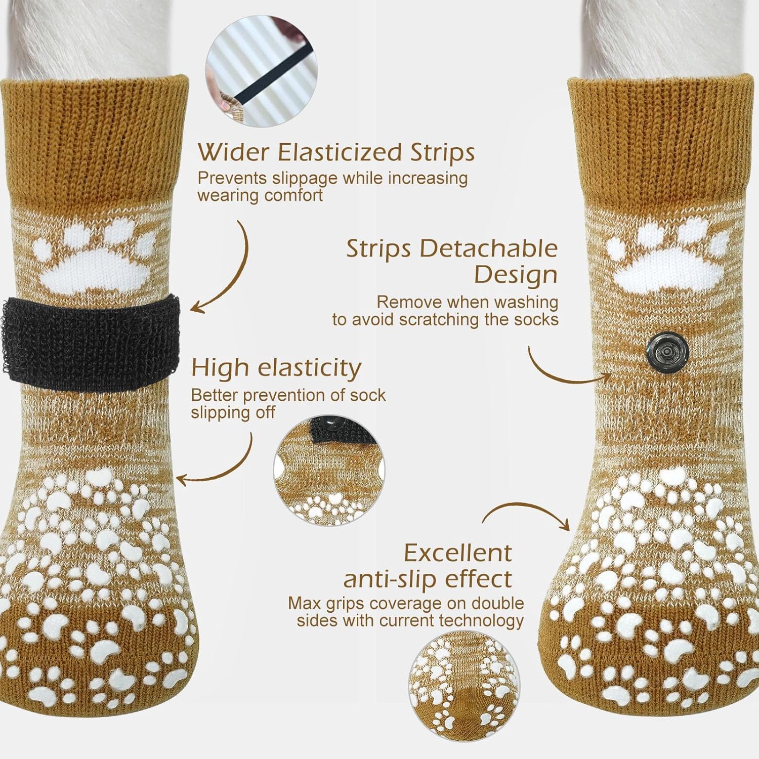 EXPAWLORER calcetines con doble agarre para seguridad al caminar.