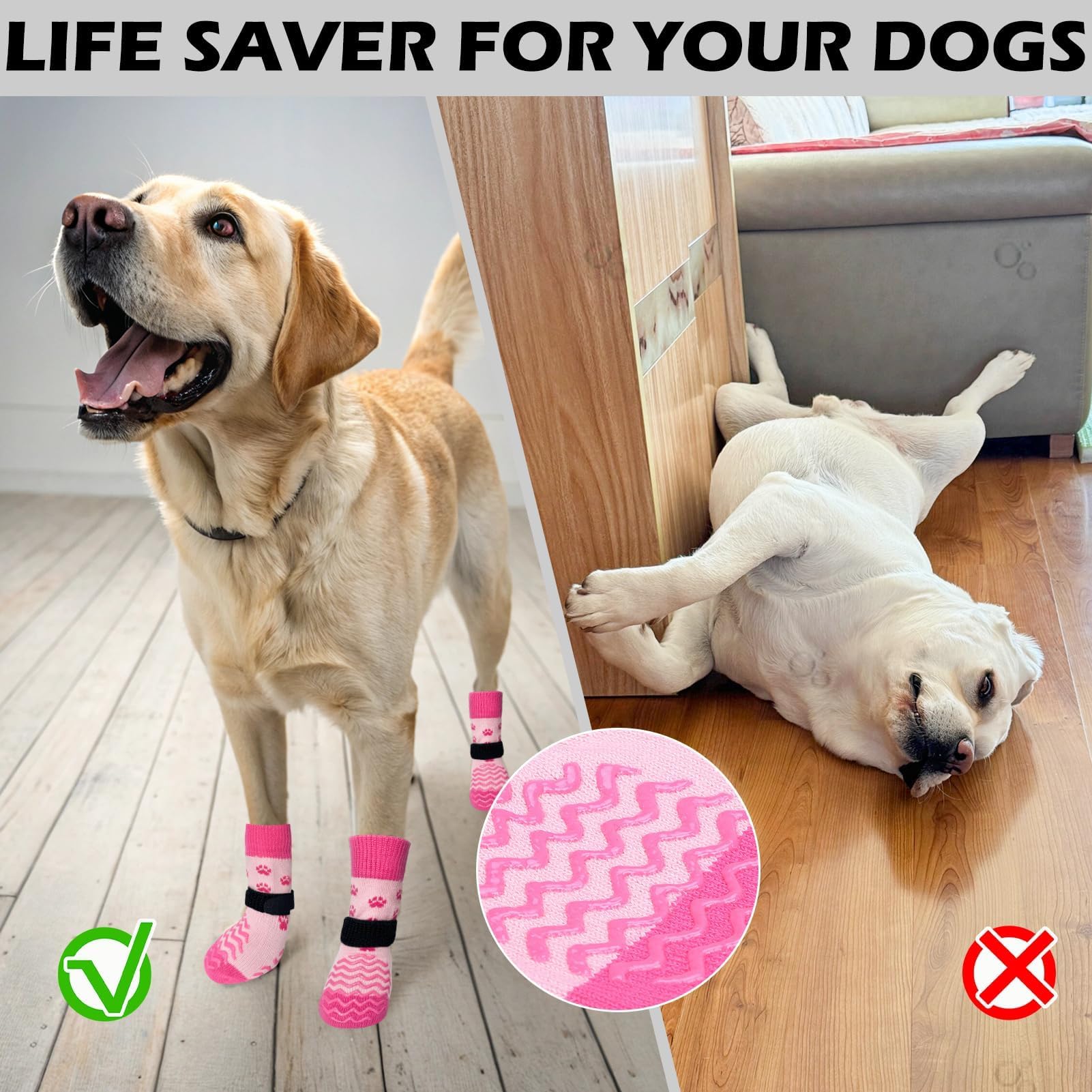 EXPAWLORER calcetines antideslizantes para patas mediana brindan comodidad diaria.