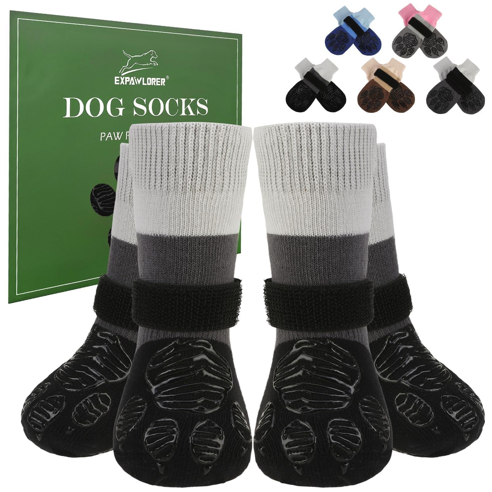 Calcetines EXPAWLORER antideslizantes para patas, mejor tracción.