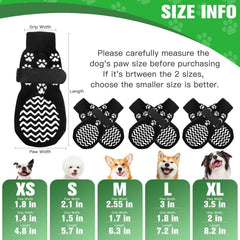 Calcetines EXPAWLORER para perro antideslizantes vistos de trasero, protección de patas.