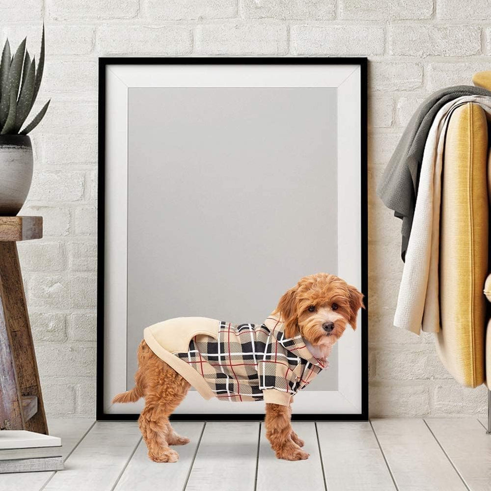 EXPAWLORER Plaid Dog Hoodie tallas variadas para la mayoría de razas