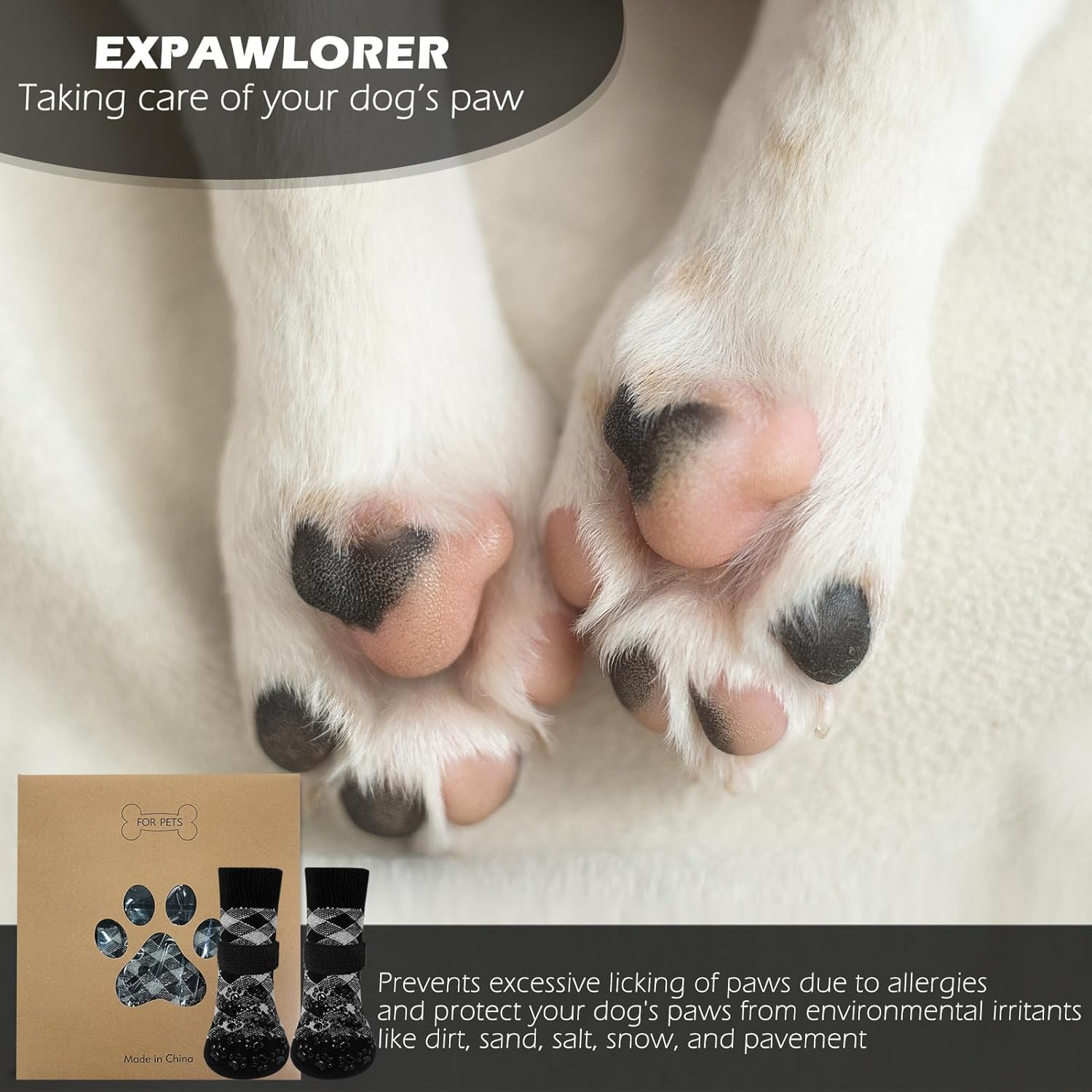 EXPAWLORER chaussettes à attache ajustable évitent les pertes et restent en place.