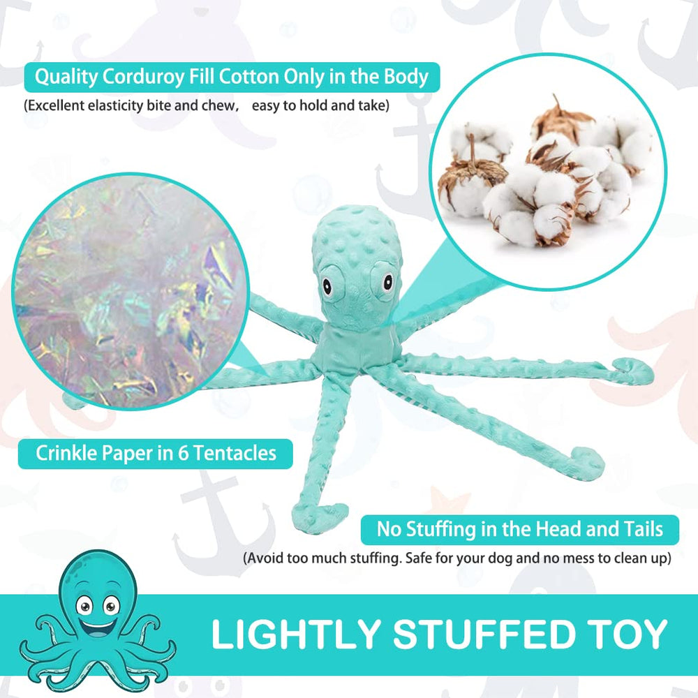 EXPAWLORER pulpo-juguete-perro-interactivo-patas-largas-papel-crujiente para juego sensorial.