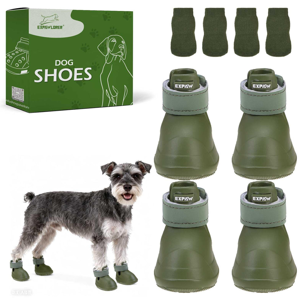 EXPAWLORER zapatos para perro impermeables protegen patas en lluvia y nieve.