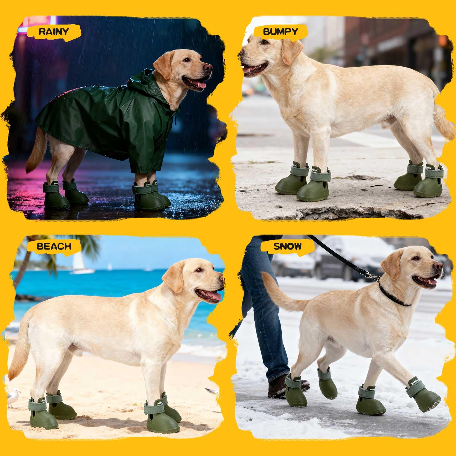 EXPAWLORER Zapatos para perro fáciles de limpiar y secar