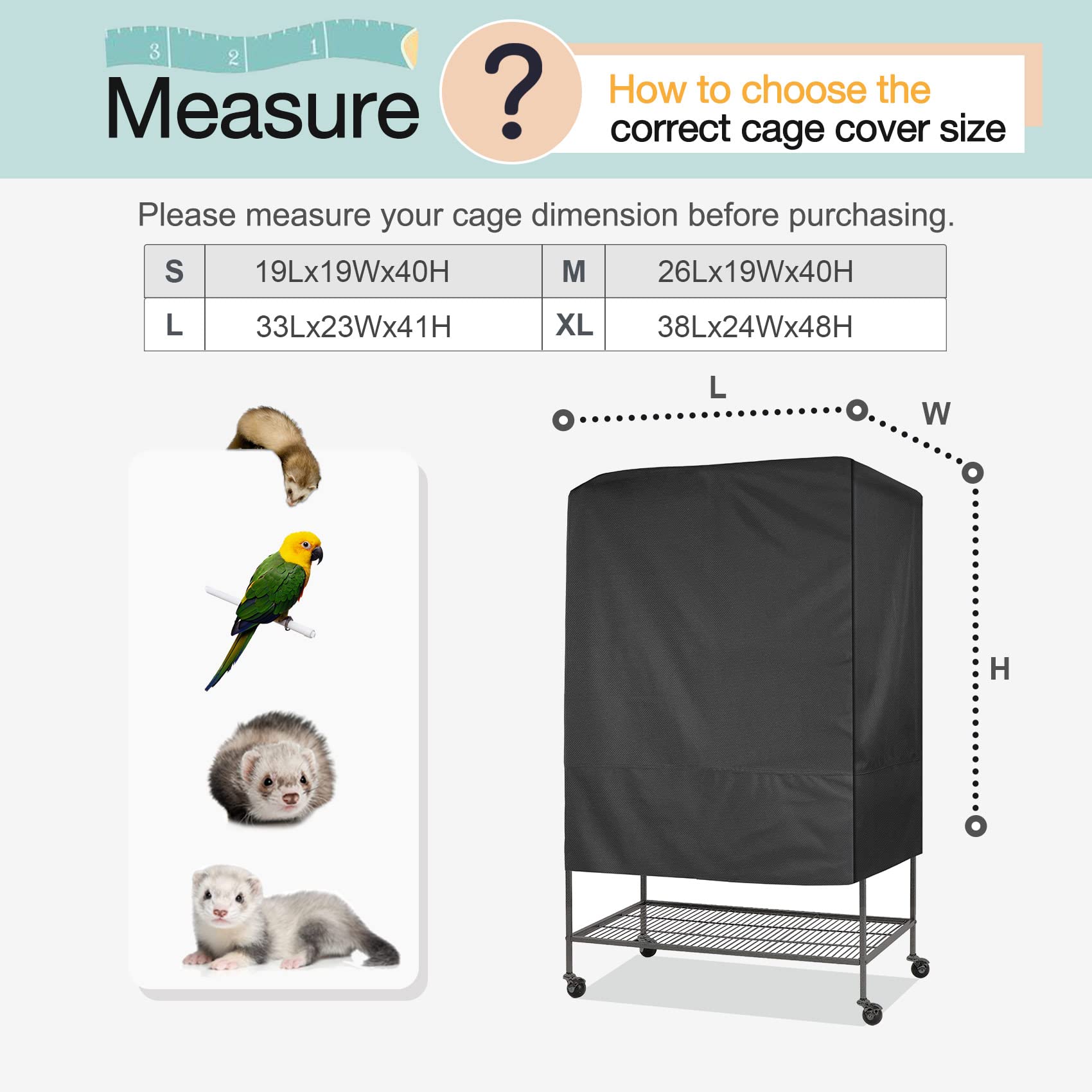 Explore Land cobertor-jaula-animales privacidad y ajuste para mejor ventilación.