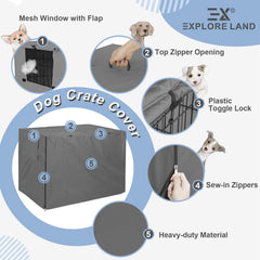 Explore Land cobertor-jaula-perro-ventilacion-malla mejora la ventilación para el perro.