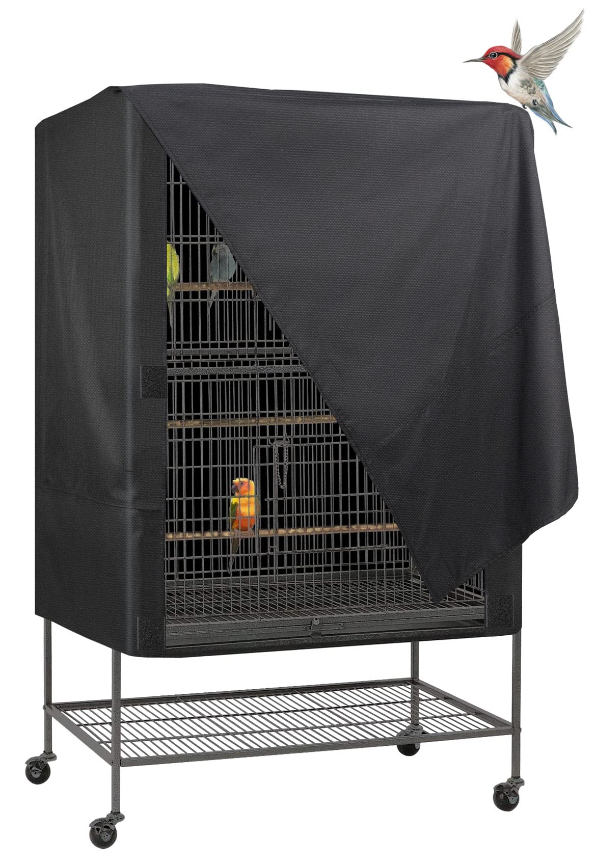Explore Land cubrejaula para aves con medidas 33L x 23W x 41H y ajuste seguro