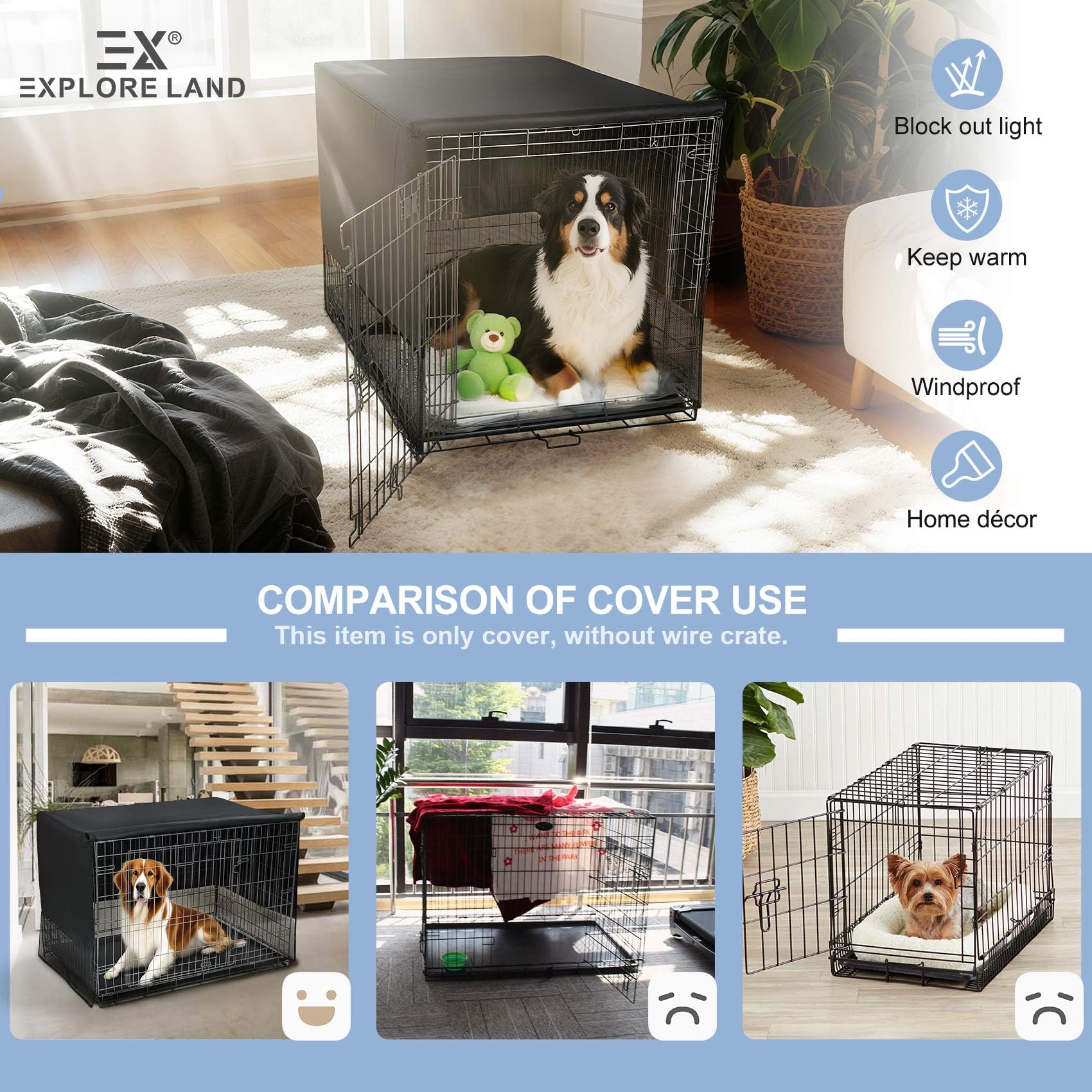 Explore Land dimensiones 42 x 28 x 31 pulgadas, compatible con varias marcas.