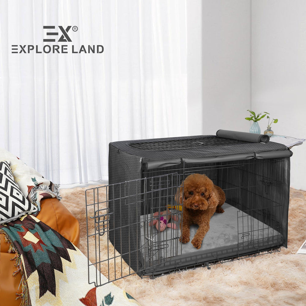 Explore Land: diseño gris elegante para casa y mascotas.