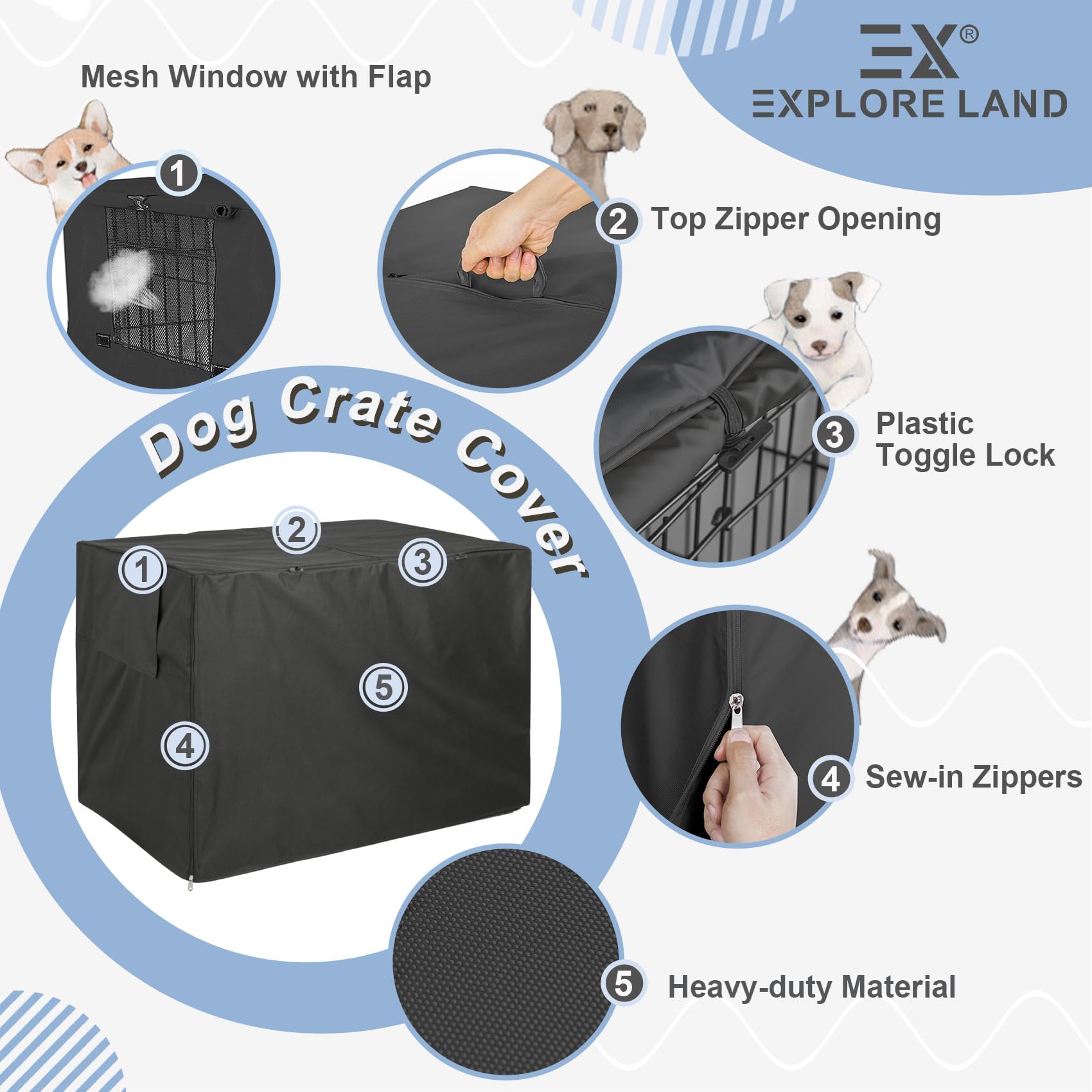 Explore Land ventana de malla con solapa para ajustar visibilidad y ventilación