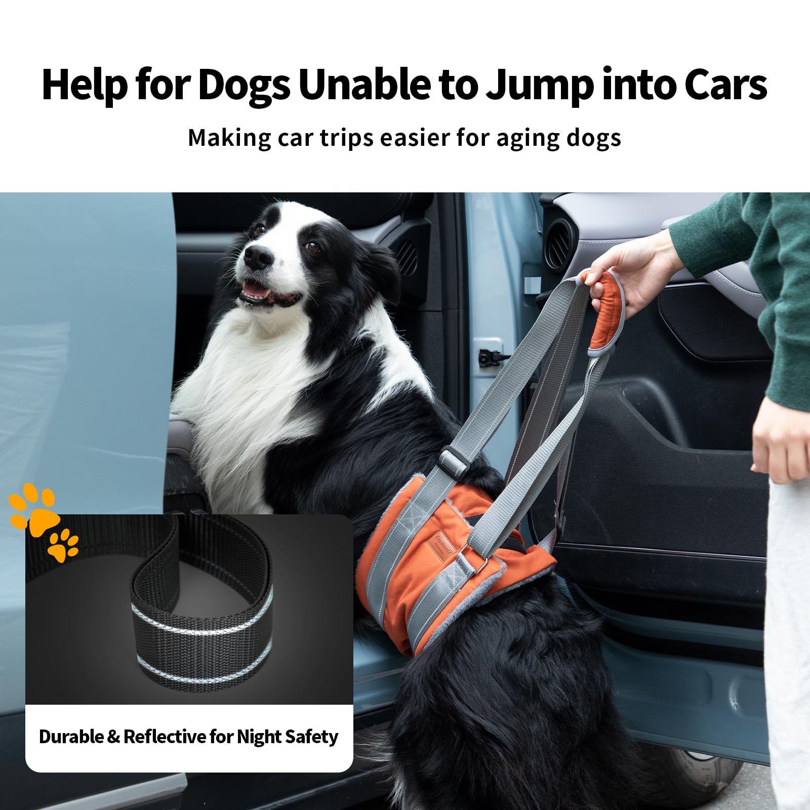 ExploreU arnés de elevación para perro, facilita entrada y salida del coche