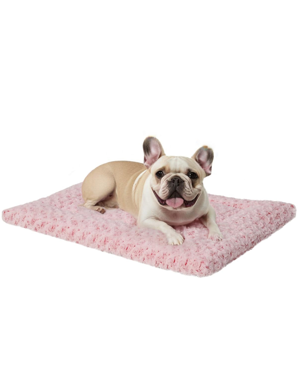 Exsnugy cama-perro-rosa-general: vista amplia de la cama que favorece el descanso cómodo.
