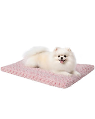 Exsnugy cama perro rosa lavable, uso diario y limpieza fácil.