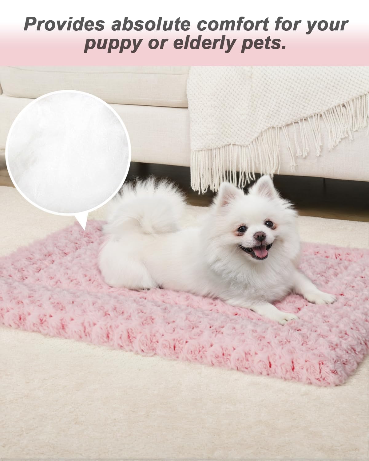 Superficie acolchada 300gsm de Exsnugy en rosa para descanso suave.