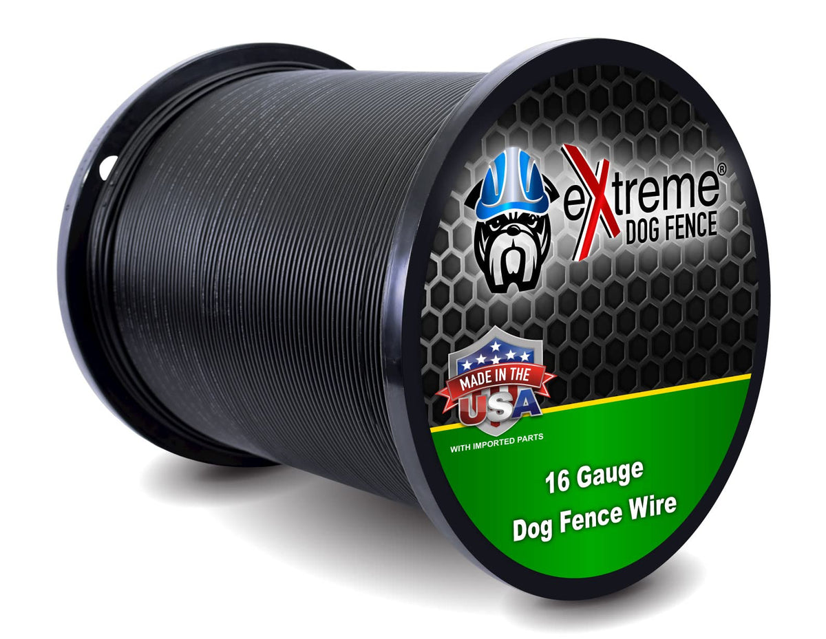 Extreme Dog Fence cable calibre 16 en carrete, ideal para coberturas largas.