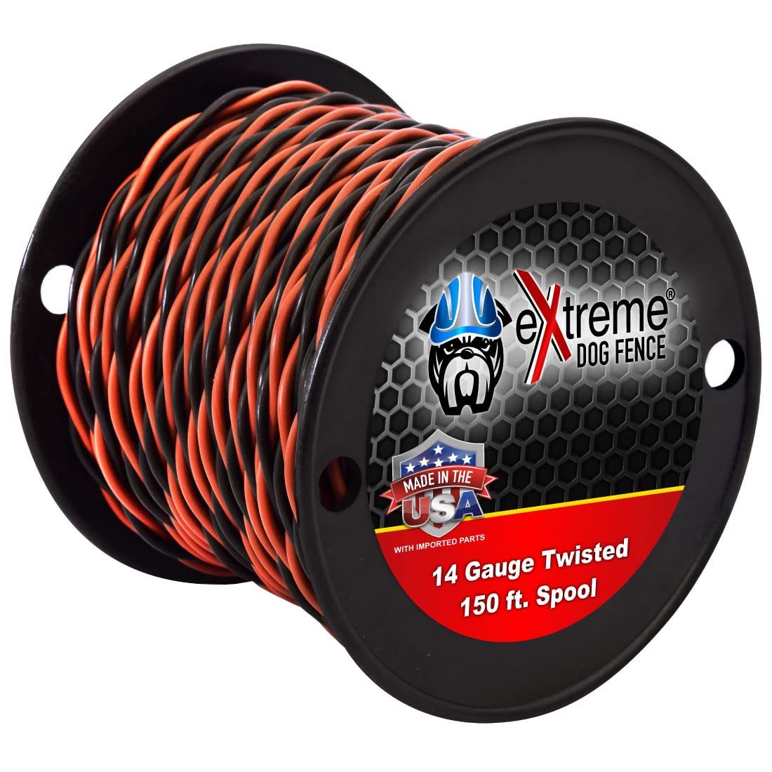 Extreme Dog Fence: hilo enroscado de 150 ft para instalación rápida y fiable.