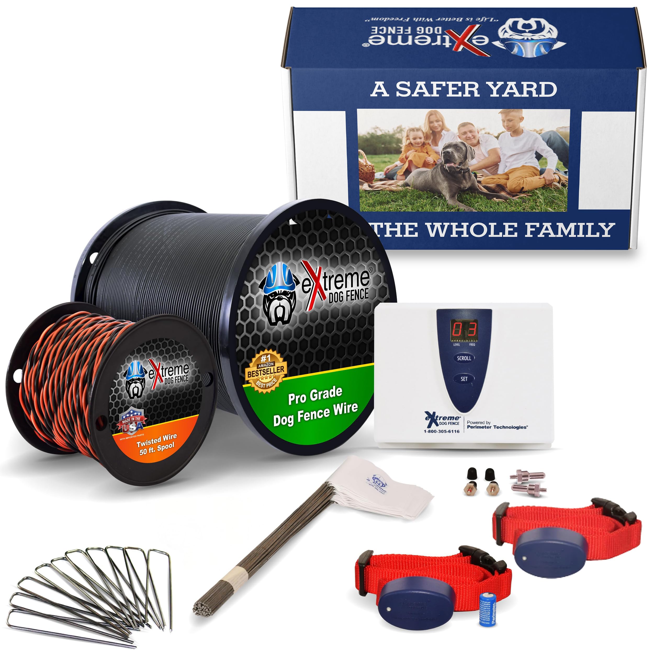 Extreme Dog Fence: kit de 500 ft de alambre para delimitar límites