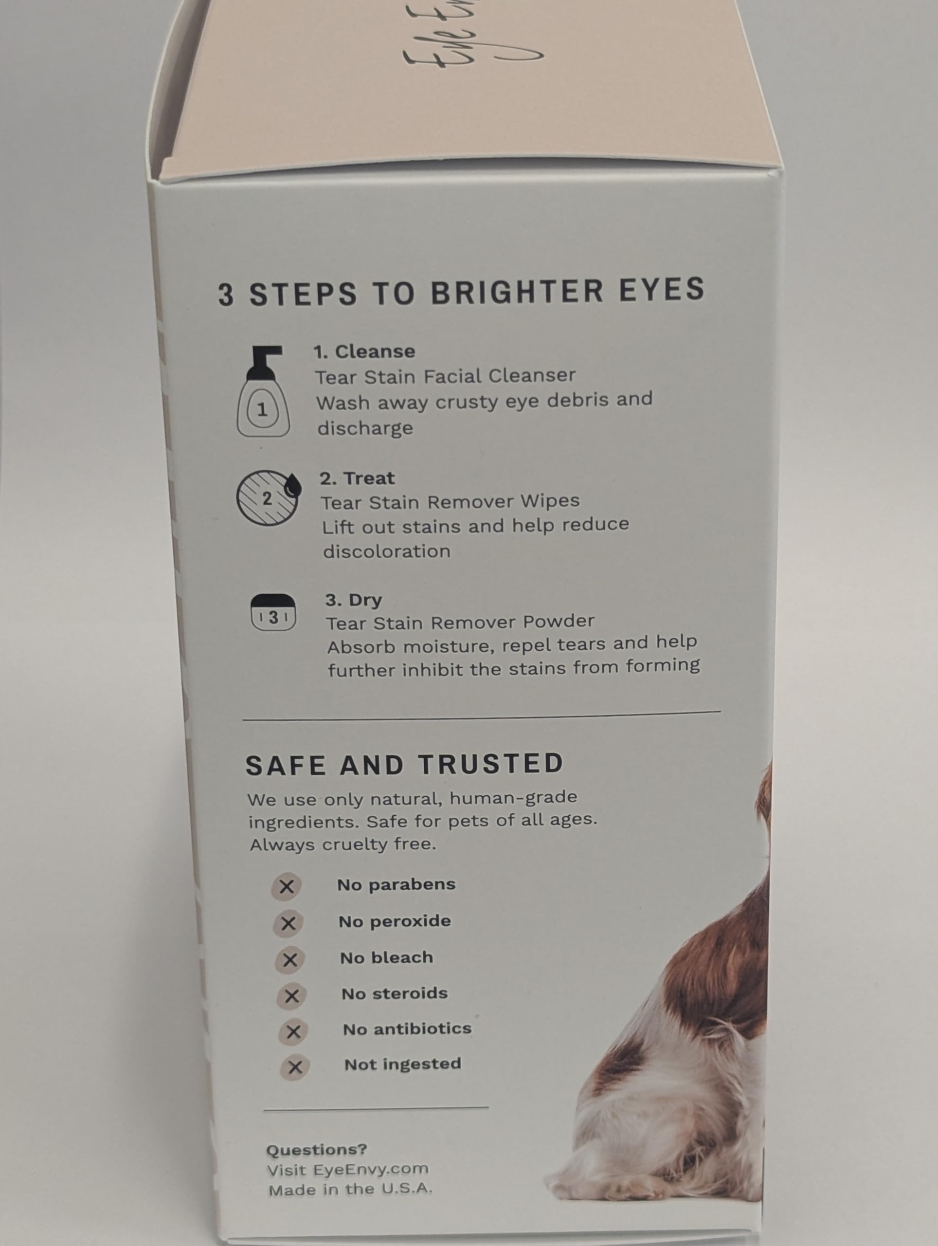 Eye Envy empaque hecho en Estados Unidos, calidad asegurada.