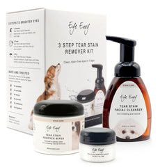Eye Envy limpieza facial para manchas de lágrimas alrededor de los ojos del perro.