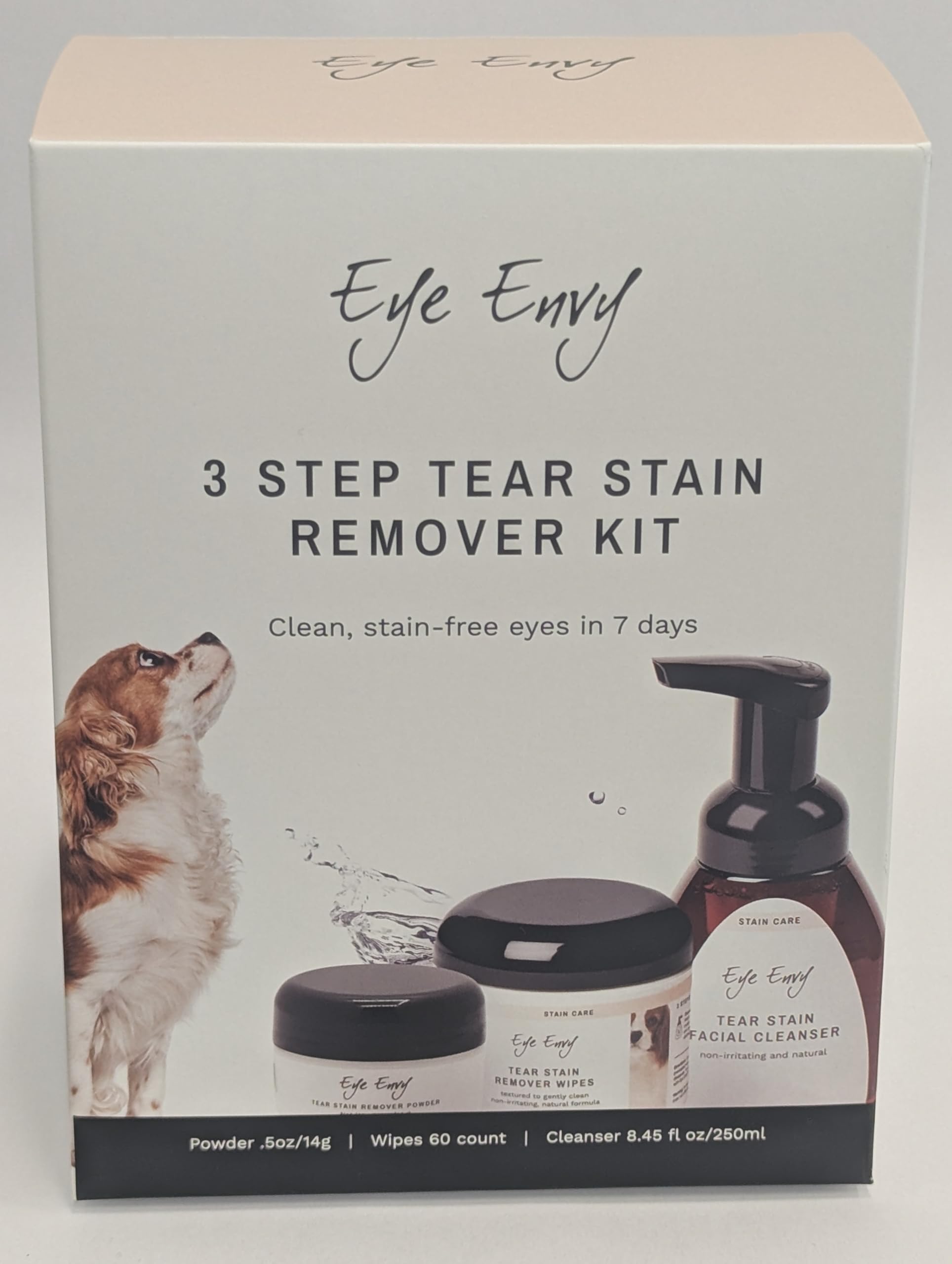 Eye Envy uso diario para mantener ojos de perros claros y secos.