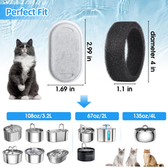 Eyehoce filtros para fuente de gatos de 67 onzas, ajuste de caudal suave.