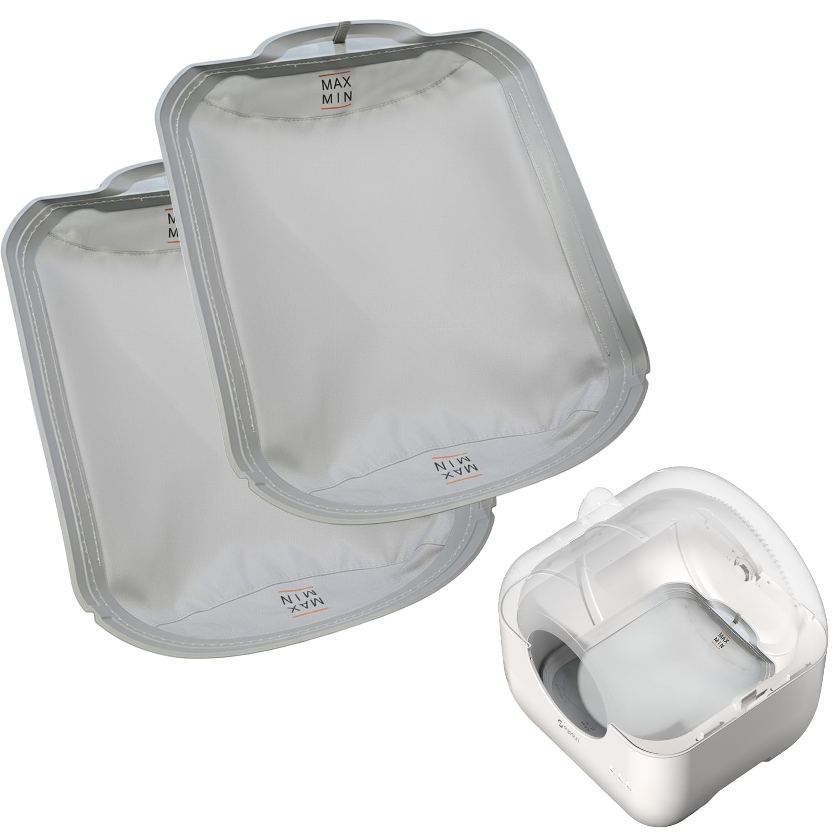 Alfombrilla Eyesun para caja de arena autolimpiante, vista frontal, facilita limpieza y reemplazo.