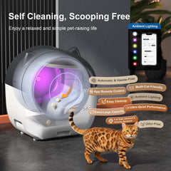 Eyesun caja de arena automática para gatos múltiples, diseño para varios felinos.