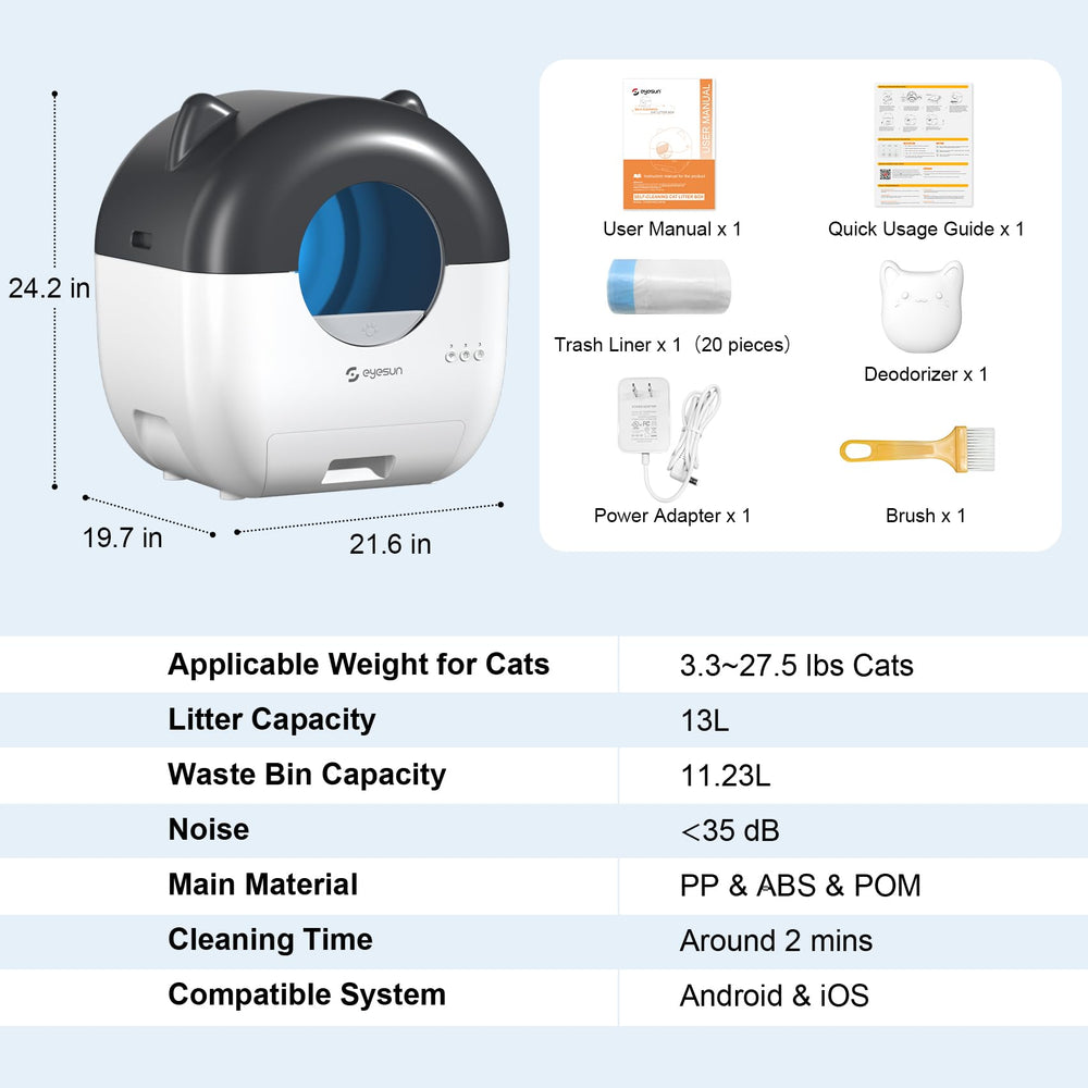 Eyesun solución multi-gatos para cuidado diario simplificado.
