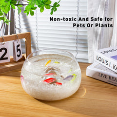 Grava de cristal claro EZEELAI para acuario estable y estético.