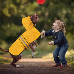 Ezierfy capucha-ajustable protege la cabeza del perro.