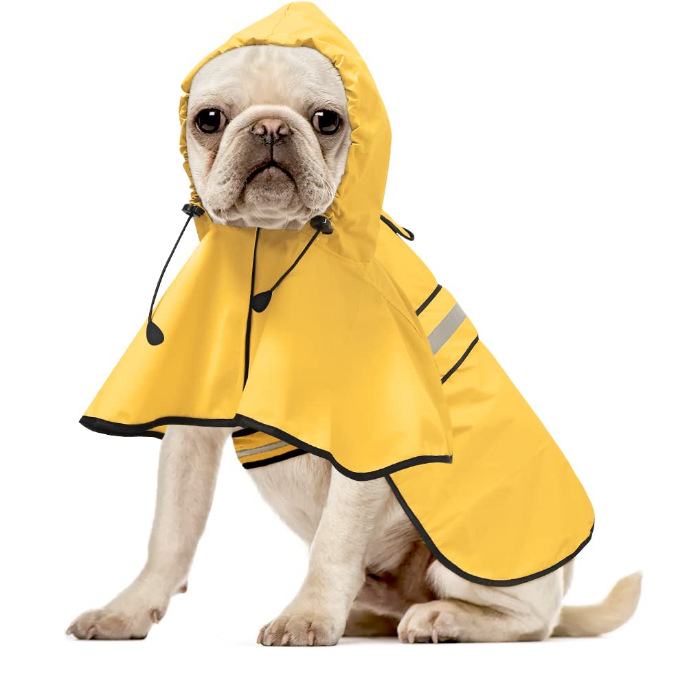 Ezierfy poncho-perro-reflectante para mayor visibilidad durante paseos nocturnos.