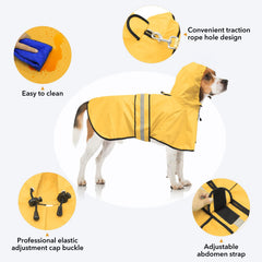 Ezierfy tela-impermeable-ligera mantiene seco al perro en lluvia.