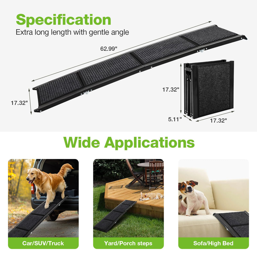 FAHKNS rampa para perros: uso móvil interior y exterior para mayor versatilidad.