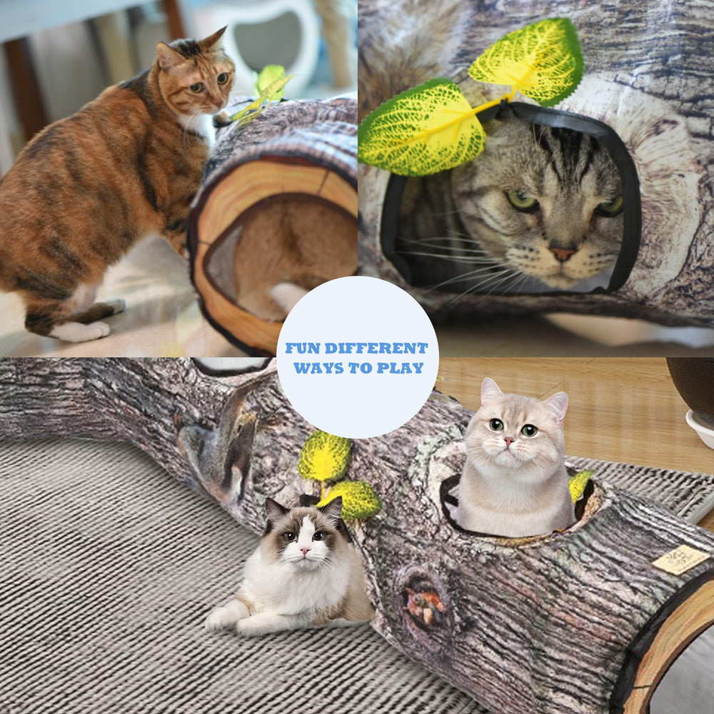 Falukasa tunel gato hojas verdes: elemento decorativo que invita a explorar