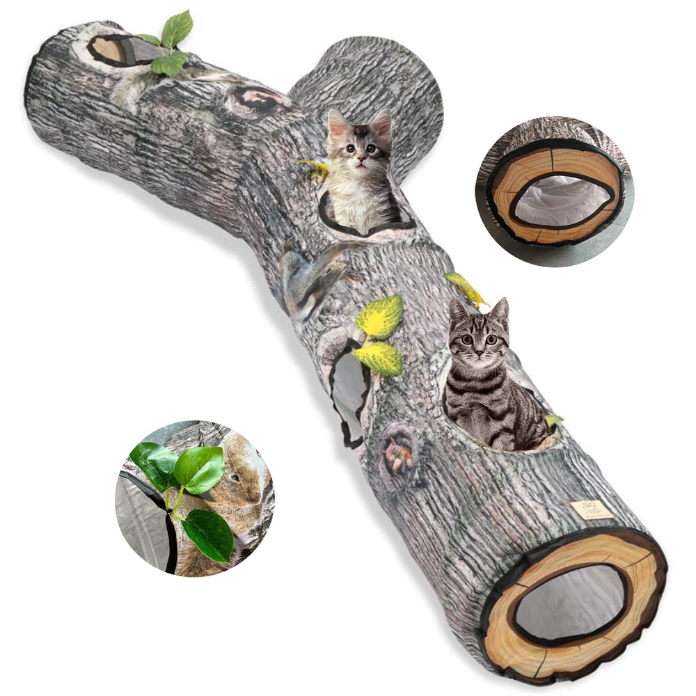 Falukasa tunel gato tronco arbol 3 canales: ideal para juego en familia